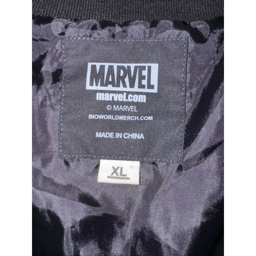 Deadpool Bomber Jacket  XL  Extra Large Windbreaker Red & Black Marvel Comics